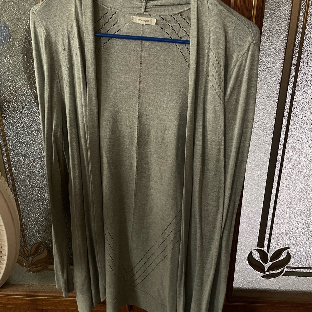 Maurices Gray Open-Front Cardigan